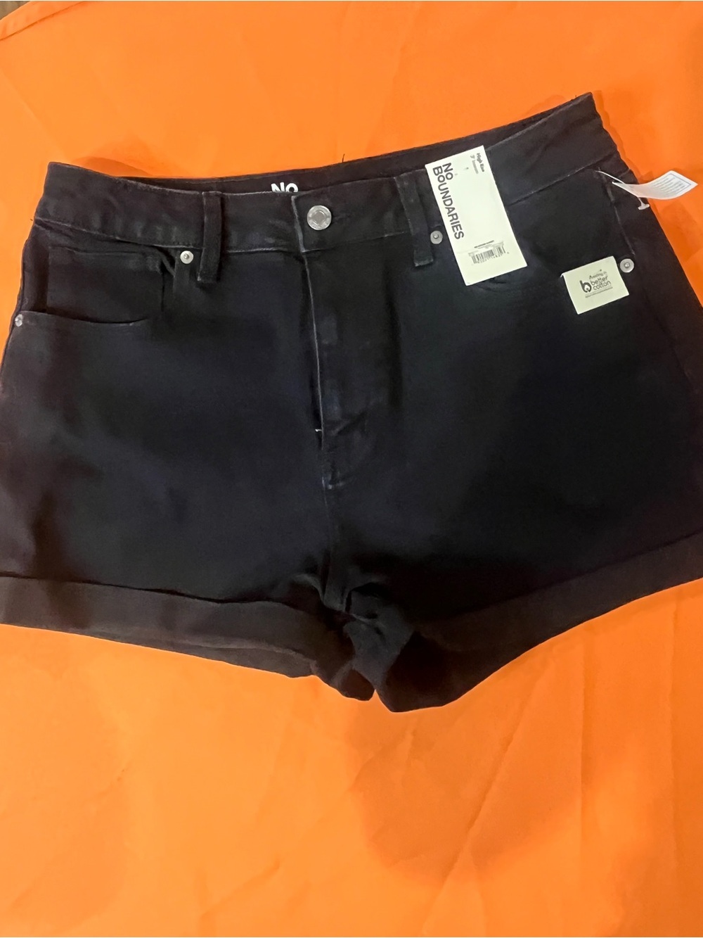 No Boundaries Black Denim Jean Shorts - Picture 8 of 10